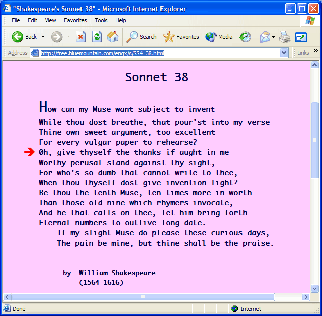 0h, give thyself the thanks...